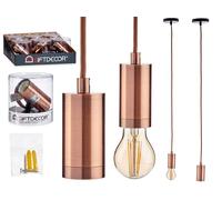 Giftdecor Lámpara Colgante Acero Bronce