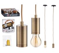 Giftdecor Lámpara Colgante Acero Oro