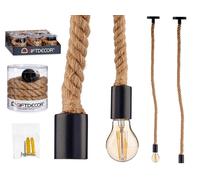 Giftdecor Lámpara Colgante de Cuerda Color Natural