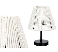 Giftdecor Lámpara de Sobremesa Cónica Cuerda Blanca