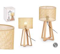 Giftdecor Lámpara de Sobremesa Pantalla Natural Cilindro 45 cm