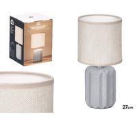 Giftdecor Lámpara de Sobremesa Rayas Gris