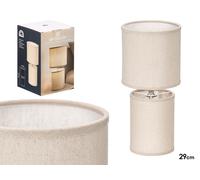 Giftdecor Lámpara de Sobremesa Tela Beige