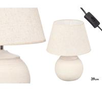 GIFTDECOR Lámpara Rayas Blanca 39cm