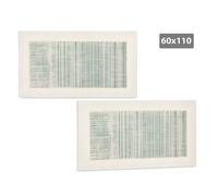Giftdecor Lienzo Relieve Rayas Turquesa 60 x 110 cm (Set de 2)