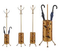 Giftdecor Perchero Paragüero Metal Redondo Dorado
