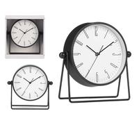 Giftdecor Reloj con soporte metal Negro
