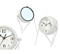 Giftdecor Reloj de Forja con Esfera Ovalada Espejo Blanco