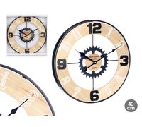 Giftdecor Reloj de Pared Engranaje Metal 40 cm