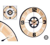GIFTDECOR Reloj de Pared Engranaje Metal 60 cm