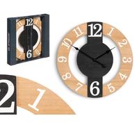 Giftdecor Reloj de Pared Negro Natural de Metal