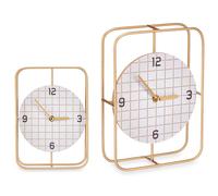 Giftdecor Reloj de Sobremesa Marco Negro-Madera