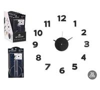 GIFTDECOR Reloj Pegatina 35 cm Números Brillo Negro