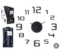 GIFTDECOR Reloj Pegatina 35cm Brillo Negro