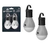 Giftdecor Set 2 Lámpara LED Bombilla Gris