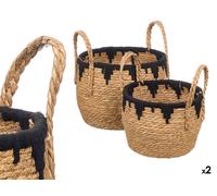 GIFTDECOR Set de 2 Maceteros Filo Negro