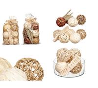 GIFTDECOR Set de 6 Bolas de Decoración con Hoja - 2 Modelos Surtidos (Pack de 12)
