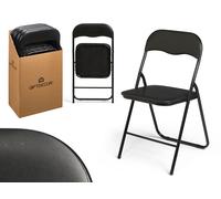GIFTDECOR Silla Plegable Negra (Pack de 6)