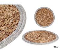 GIFTDECOR Tapete Natural Borde Gris 30cm (Pack de 48)