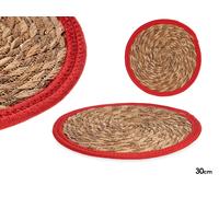 GIFTDECOR Tapete Natural Borde Rojo 30cm (Pack de 48)
