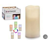 GIFTDECOR Vela LED Cambia Color 15cm Crema