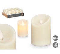 GIFTDECOR Vela LED Crema Pequeña 10cm