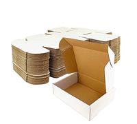 Giftgarden Caja de Cartón Kraft 15.3x10.2x7.6cm, Color Blanco, Cajitas de Carton Corrugado para Envíos, 25 Unidades