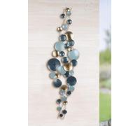 GILDE 84256 Escultura de decoración de Pared, Metal, Azul, Höhe 46 cm