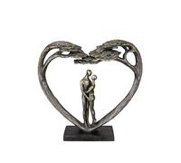 GILDE Casablanca Love Tree - Escultura de Resina, Bronce, Altura 31,5 cm, diseño de Pareja, Forma de corazón, decoración, Regalo, salón, esculturas