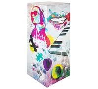 GILDE Columna Street Art de Metal, diseño de Graffiti, Multicolor, Altura 100 cm x Ancho 27 cm, Graffiti