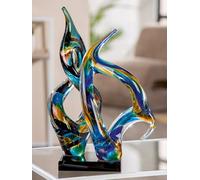 GILDE Escultura Dakar de Cristal, Multicolor, Superficie Brillante, 33 cm de Alto, 21 cm de Ancho, 16 cm de Profundidad