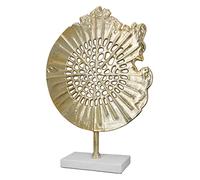 GILDE Escultura Decorativa XL - Accesorio de decoración para salón de Aluminio - Color: Dorado - Altura 51 cm