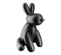 GILDE Figura Decorativa con Forma de Globo y Perro - Escultura Moderna decoración Perro Sentado Estatua Negro Mate - Altura 25 cm
