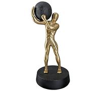 GILDE Figura Decorativa Strong Stark XL - Arte Moderno y decoración de Resina - Color: Dorado - Altura 35,5 cm