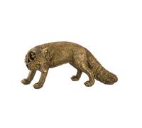 GILDE Figura Fabian - Zorro de Resina - Color Bronce - Ancho 49 cm - decoración - Escultura - Figura Animal - Accesorio para el hogar - Idea de Regalo - Pieza de colección