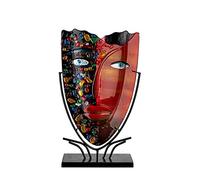 GILDE GLAS art Jarrón de diseño, decoración para salón, Regalos para Mujeres, Altura de 46 cm, 7_ Multicolor.1