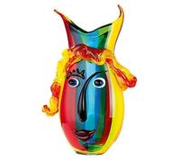 GILDE GLAS art Jarrón de diseño, Regalo para Mujeres, Hecho a Mano, 37 cm de Alto