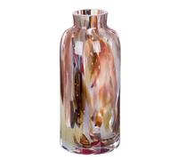 GILDE GLAS art Jarrón Decorativo para Flores, jarrón de Cristal de Color, decoración para salón, Regalo para Mujeres, Altura 22 cm, marrón y Rojo