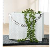 GILDE HX - Jarrón Decorativo (cerámica, 20 cm), Color Blanco