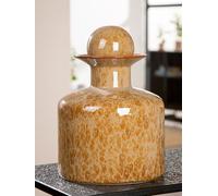 GILDE Jarrón con Tapa Mora de cerámica, marrón, 29 cm de Altura, 21 cm de diámetro, jarrón Decorativo