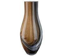 GILDE Jarrón de Cristal Draga - jarrón Decorativo Grande de 40 cm de Altura marrón Negro Aspecto Mamor - fabricación Europea