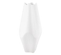 GILDE Jarrón Decorativo de cerámica, 30 cm de Alto x 15 cm de Ancho, Color Blanco Mate