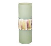 GILDE Jarrón Decorativo Grande cilíndrico de Cristal - Florero de Cristal, jarrón de Mesa, jarrón Decorativo para salón, Color: Verde Mate, Altura 35,5 cm