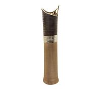 GILDE Jarrón decorativo grande de suelo - Jarrón de cerámica - Decoración para el salón - marrón/champán/beige, altura: 79 cm