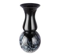 GILDE Jarrón Decorativo Grande en Forma de Trofeo, Color Negro y Blanco, Moderno Objeto Decorativo, jarrón de Cristal, Hecho a Mano, de Cristal de Color, Altura 43 cm