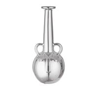 GILDE Jarrón Decorativo para el Rostro, jarrón Grande de Keramk Plata esmaltada - Decoración Salón Regalo Regalo Regalo cumpleaños - Color: Plata Altura 38 cm