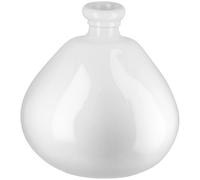 GILDE Jarrón Sylt de Cristal, Color Blanco, Altura 32 cm x diámetro 31,5 cm, jarrón Decorativo Redondo, fabricación Europea