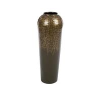 GILDE Jarrón Whisper Metal - Altura 80 cm x diámetro 25 cm - Beige - Oro - Jarrón Decorativo abombado