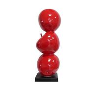 GILDE Manzana Decorativa (Resina y mármol, Brillante, 110 x 36 cm), Color Rojo