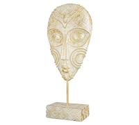 GILDE Máscara decorativa con cabeza de escultura - para colocar - Color/blanco/dorado, con adornos - Altura 37 cm